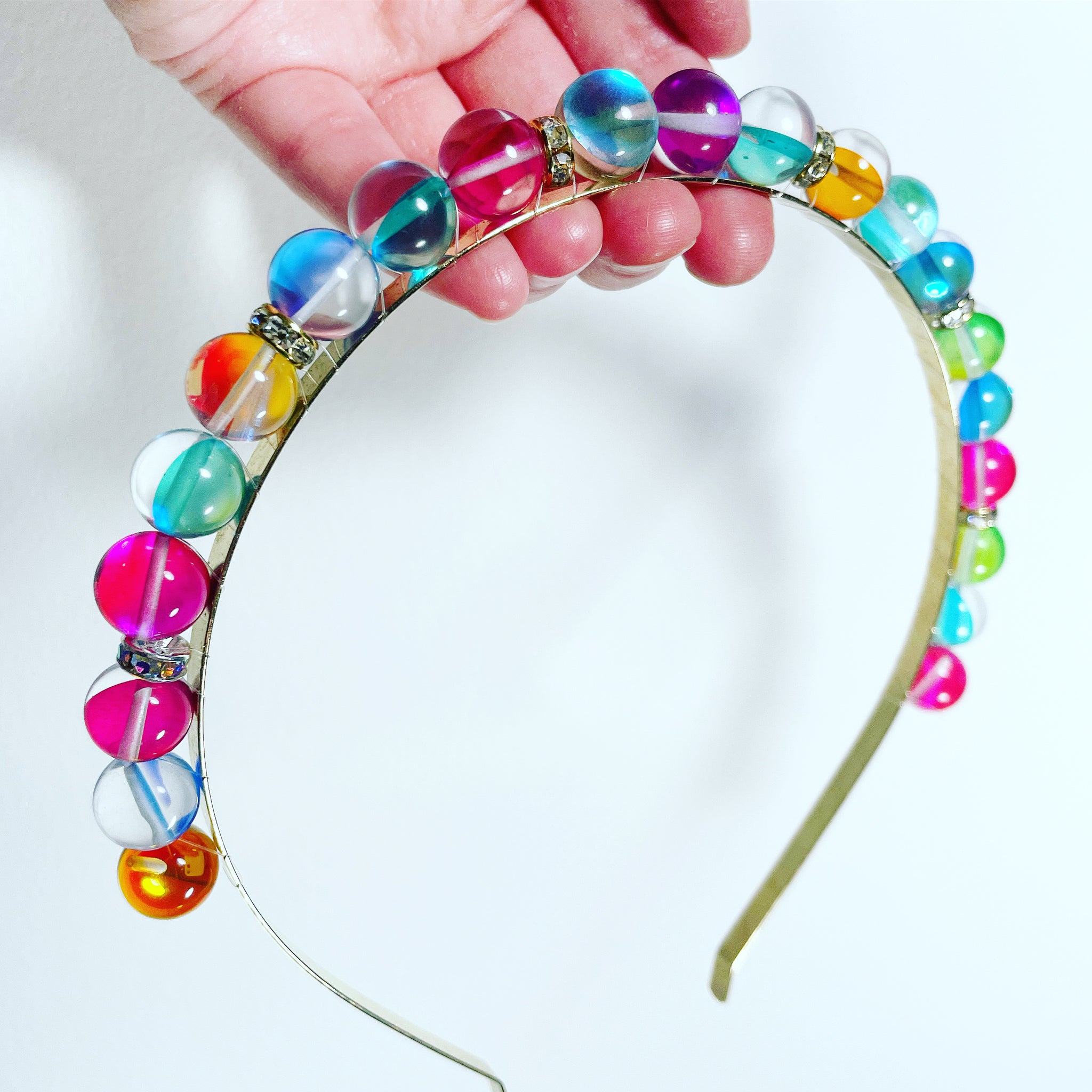 Multi-Color Crystal Gemstone Crown