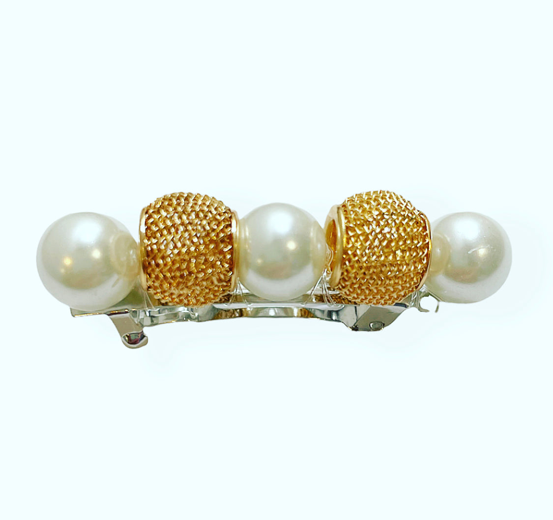 Mesh Pearl Barrette