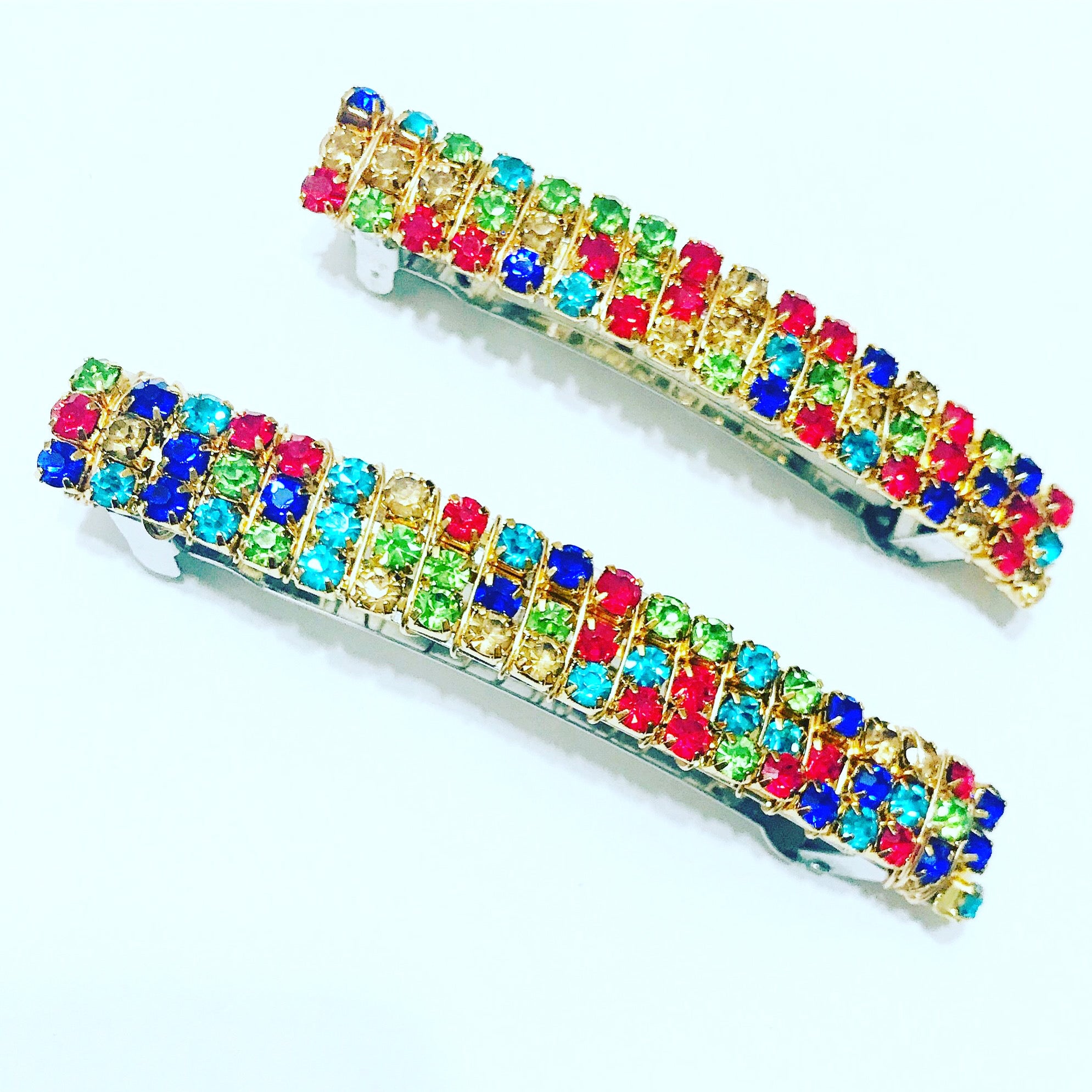 Rainbow Crystals Barrette