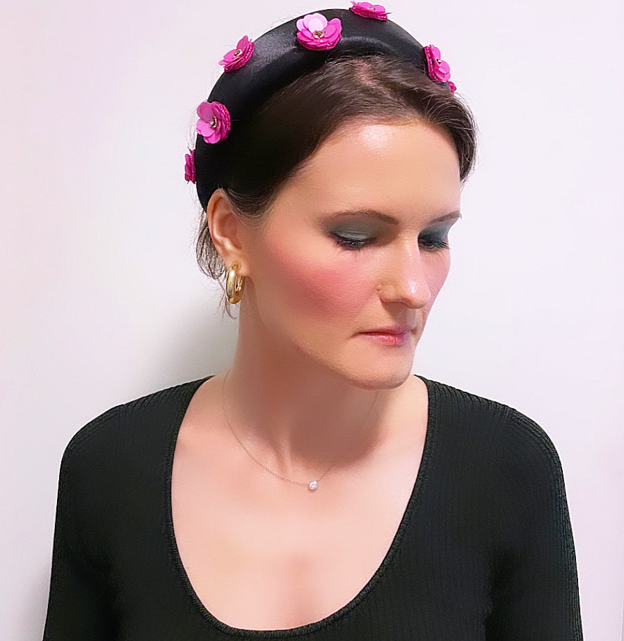 HETTIE x MOXIE Sequin Flower Padded Headband