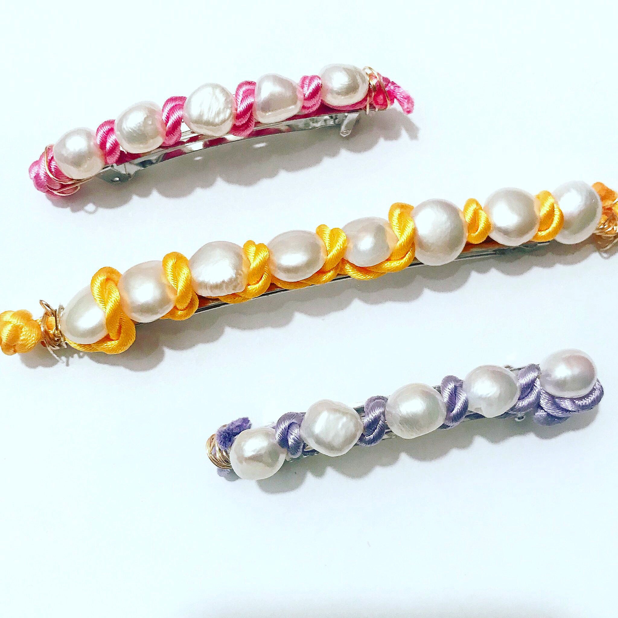 Satin Pearl Barrette