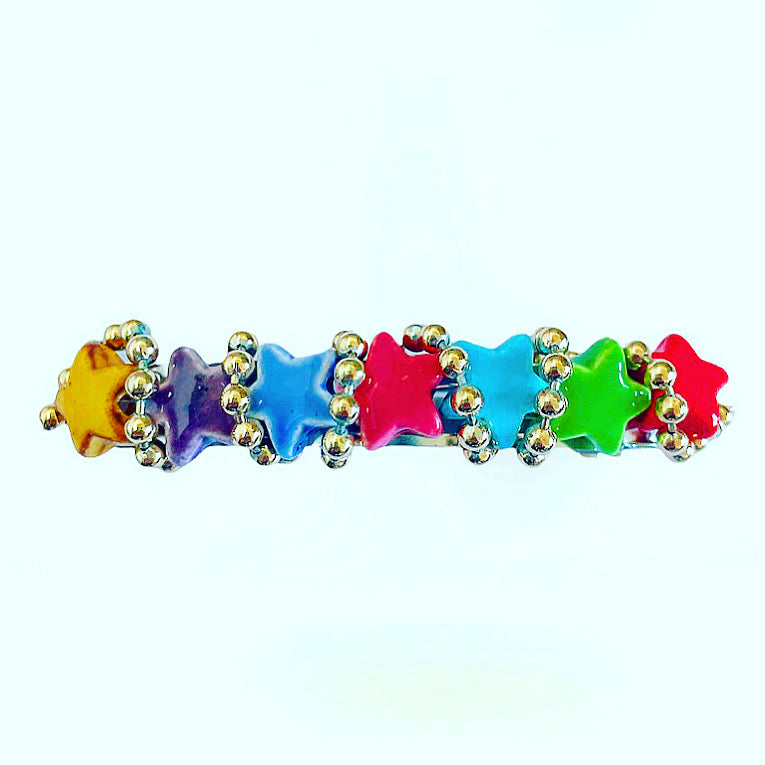 Porcelain Ball Chain Barrette