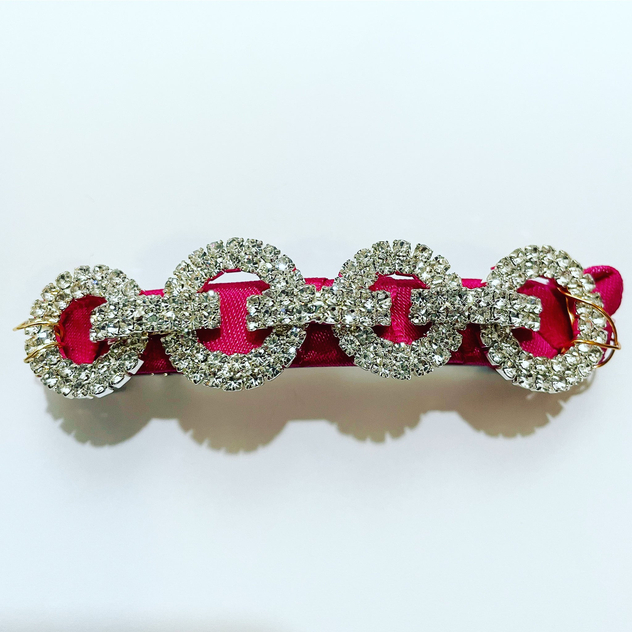 Crystal Chain Satin Barrette