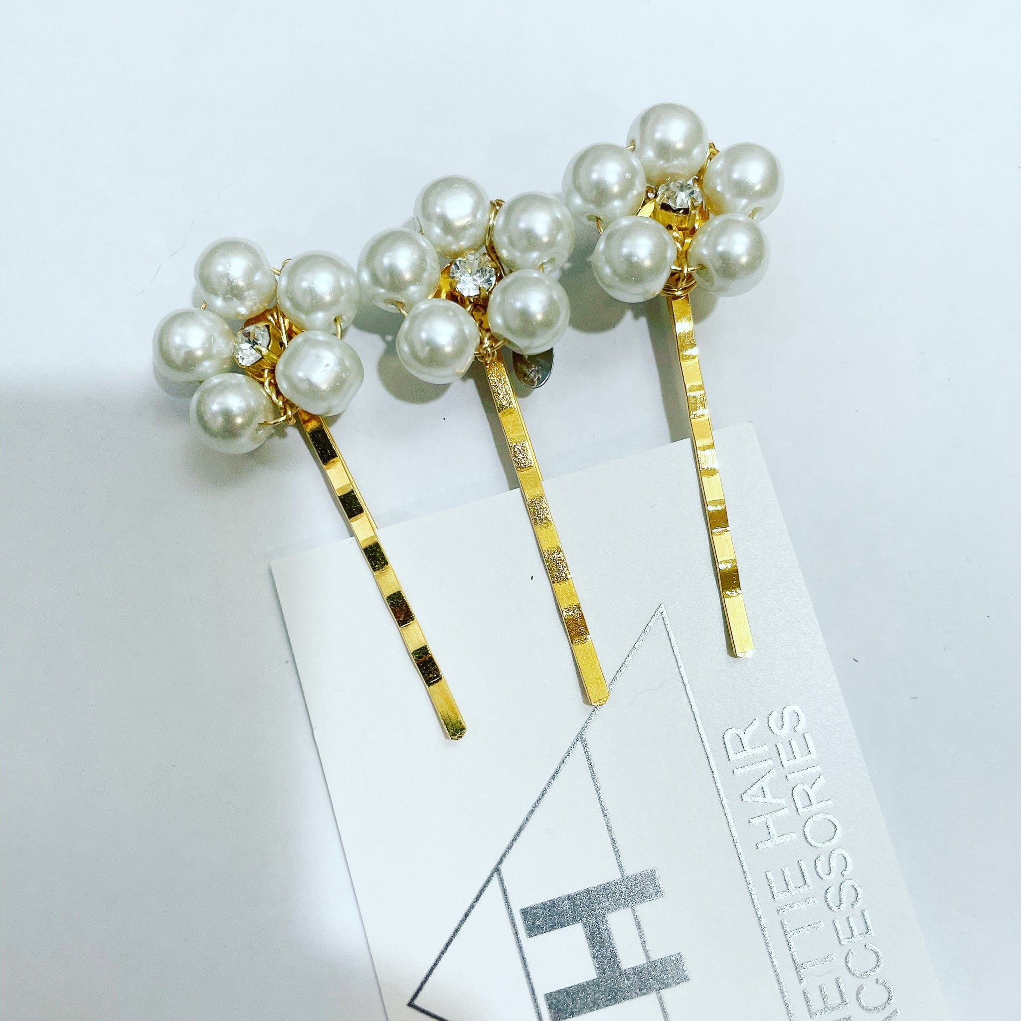 Crystal Pearl Flower Hair Pin Set