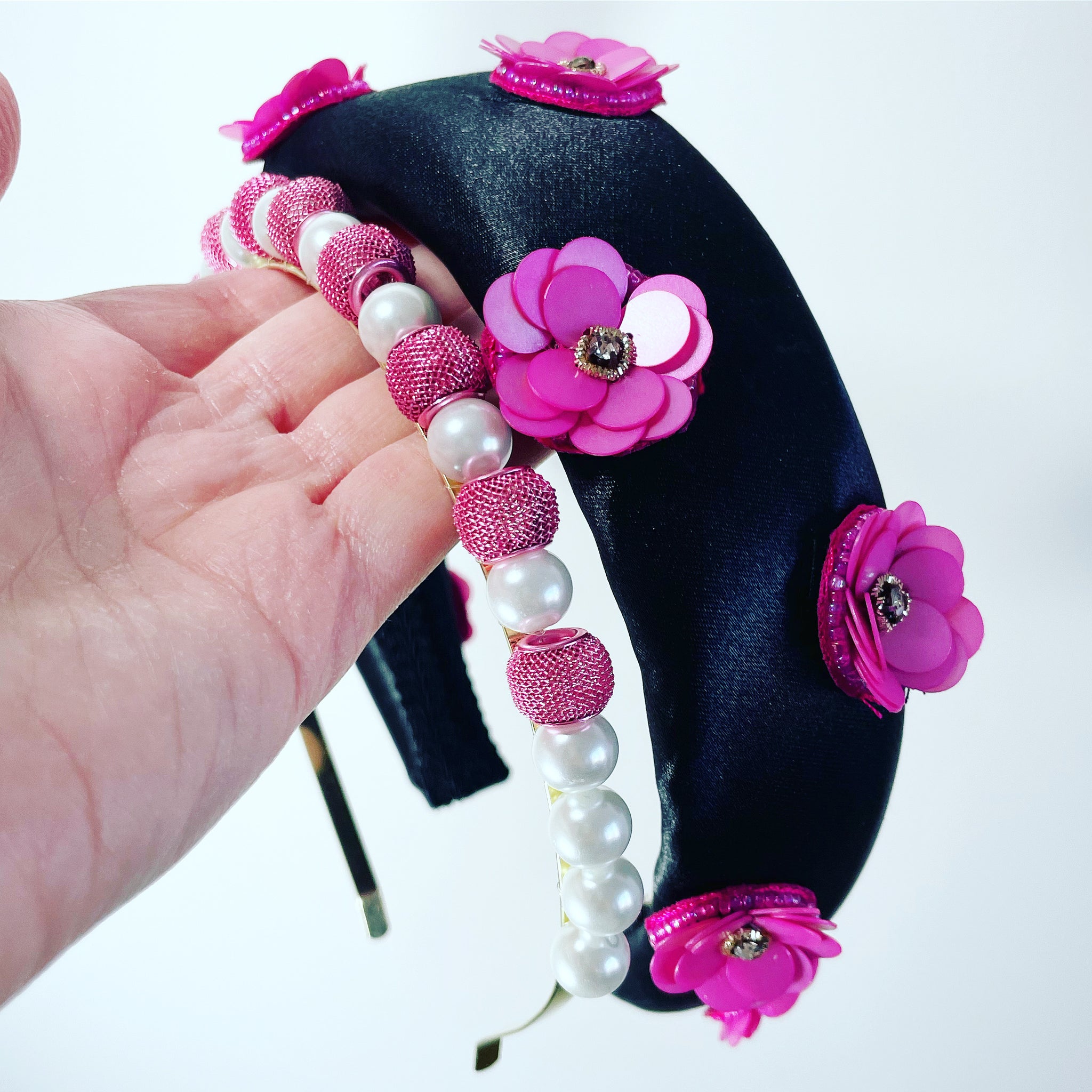 HETTIE x MOXIE Sequin Flower Padded Headband