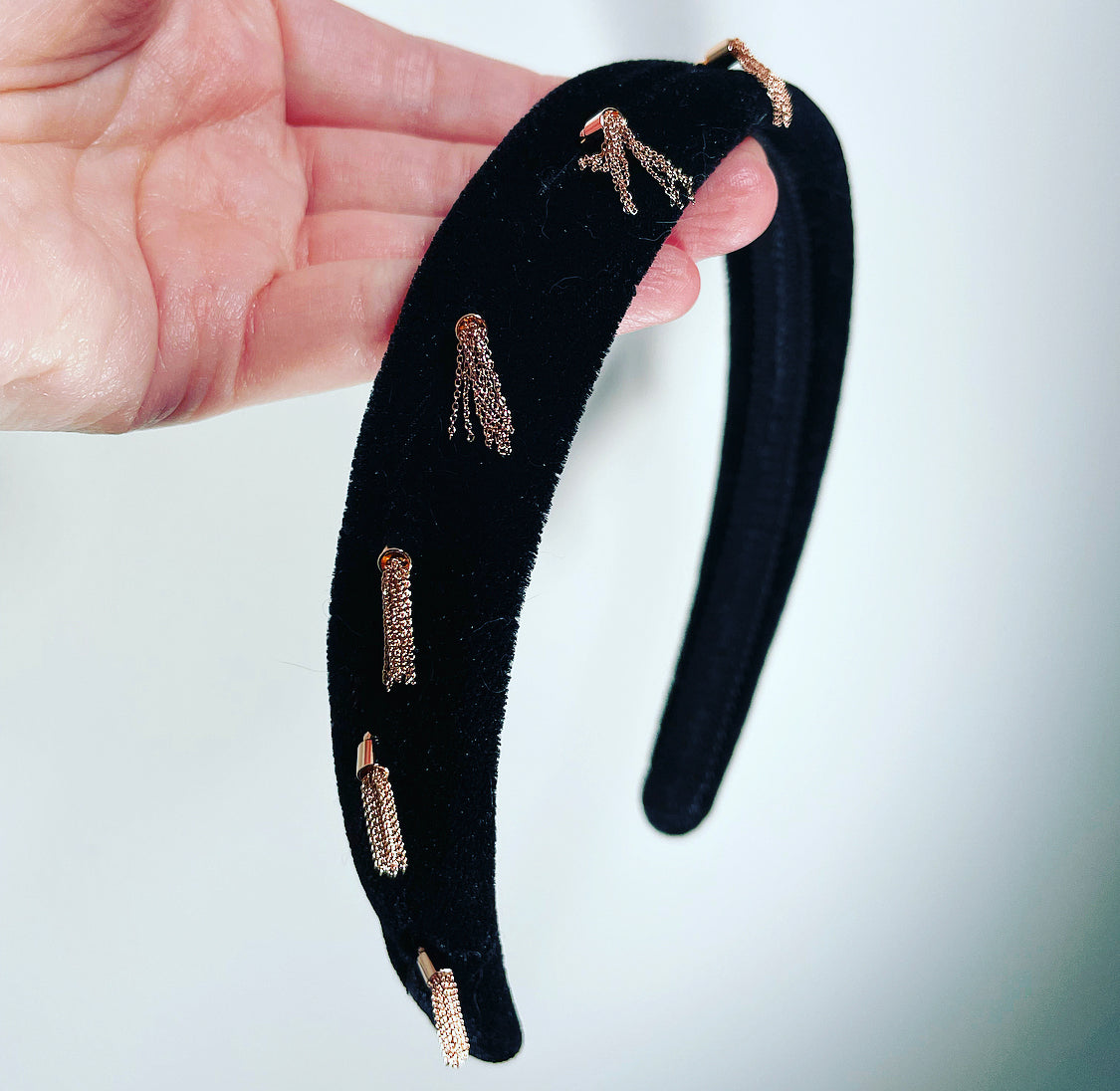 Velvet Tassel Headband