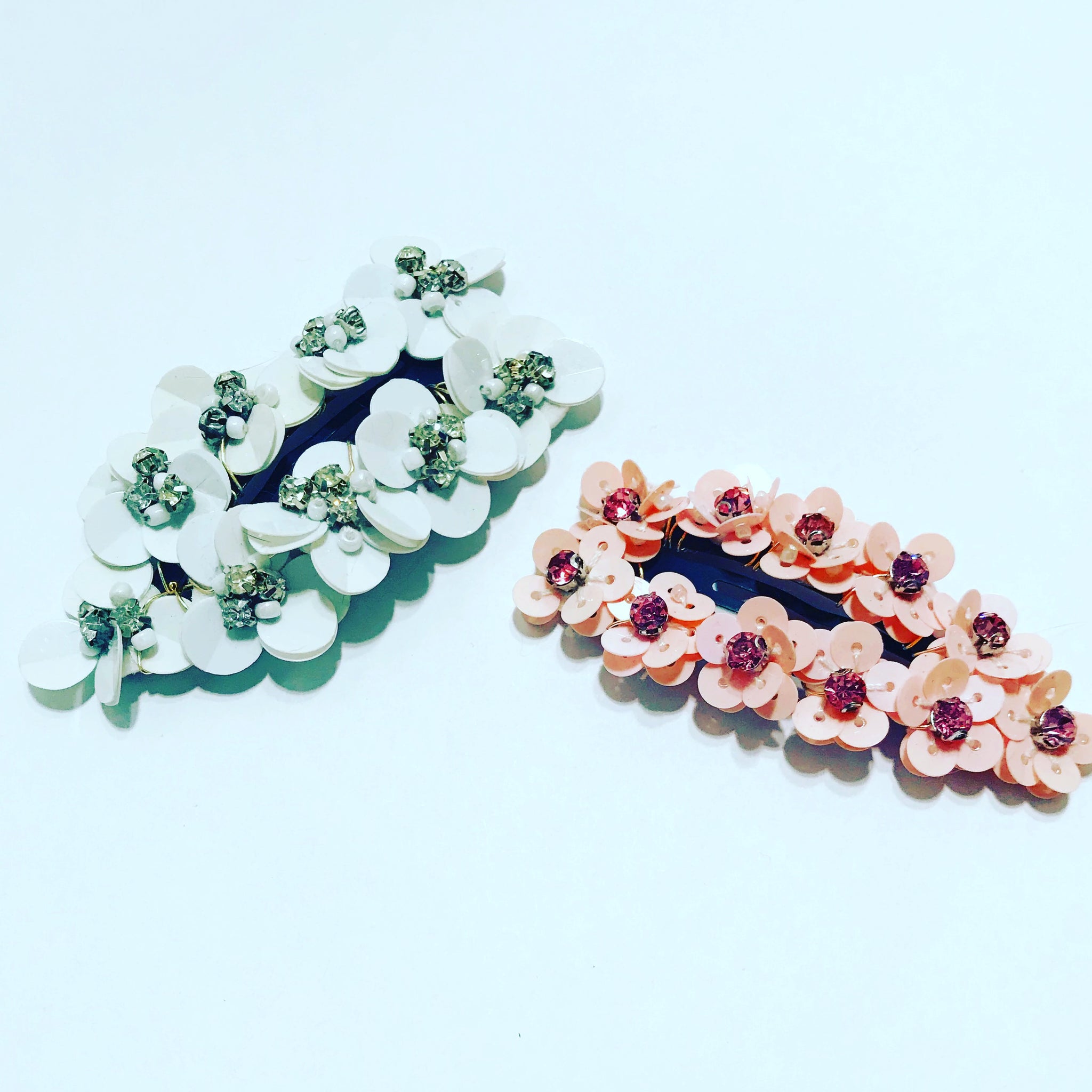 Beaded Flower Snap Clip