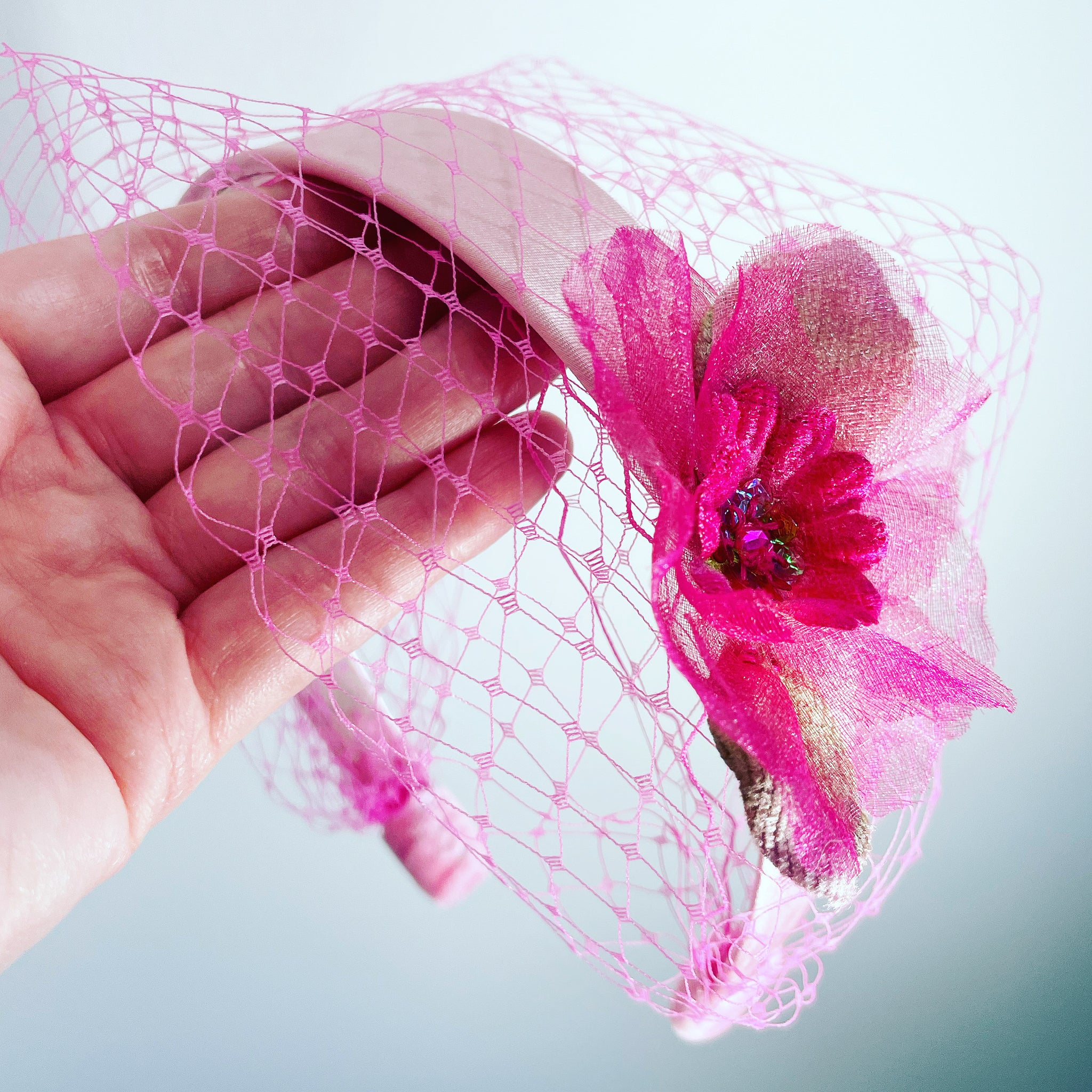 Flower Veiled Headband