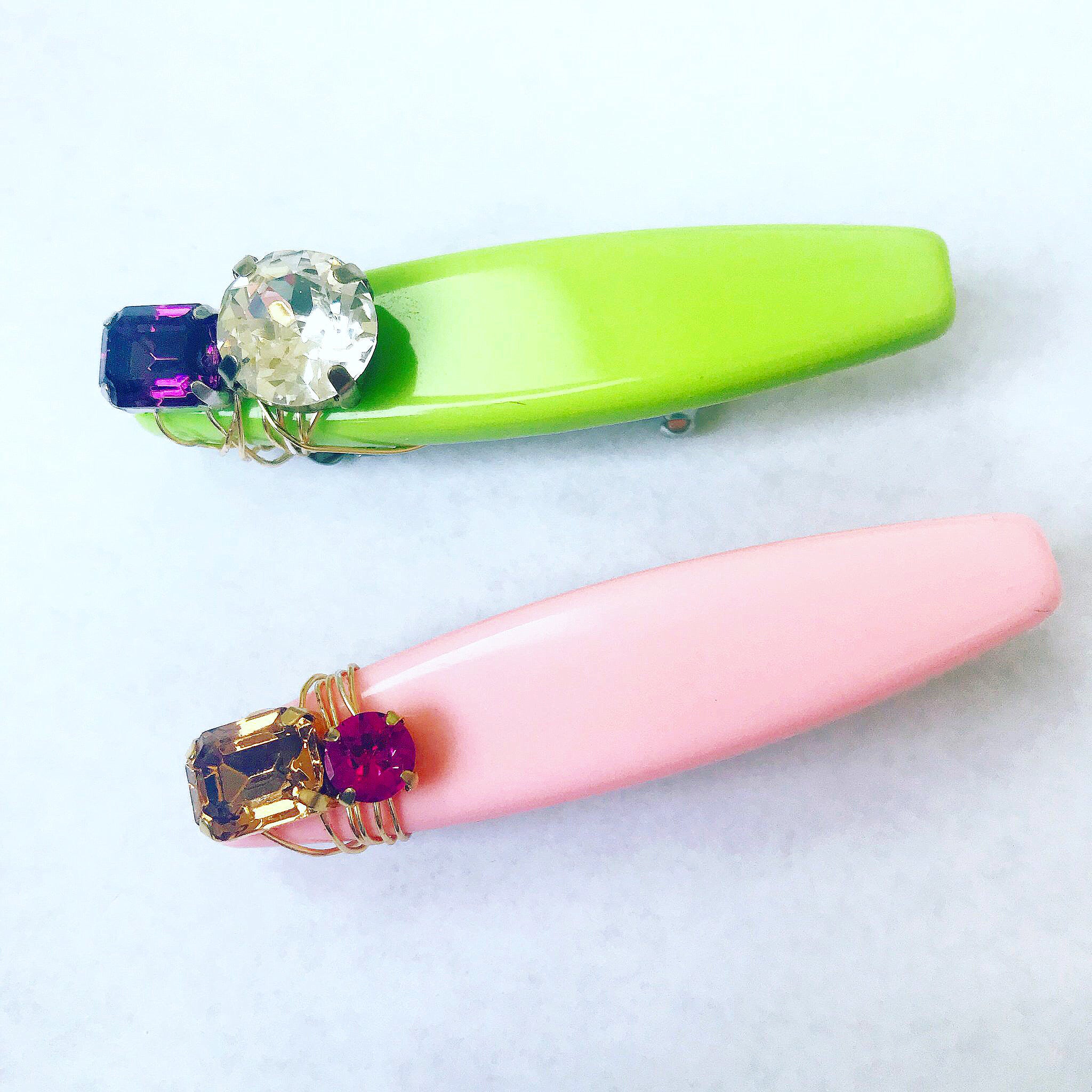 Crystal Lucite Barrette