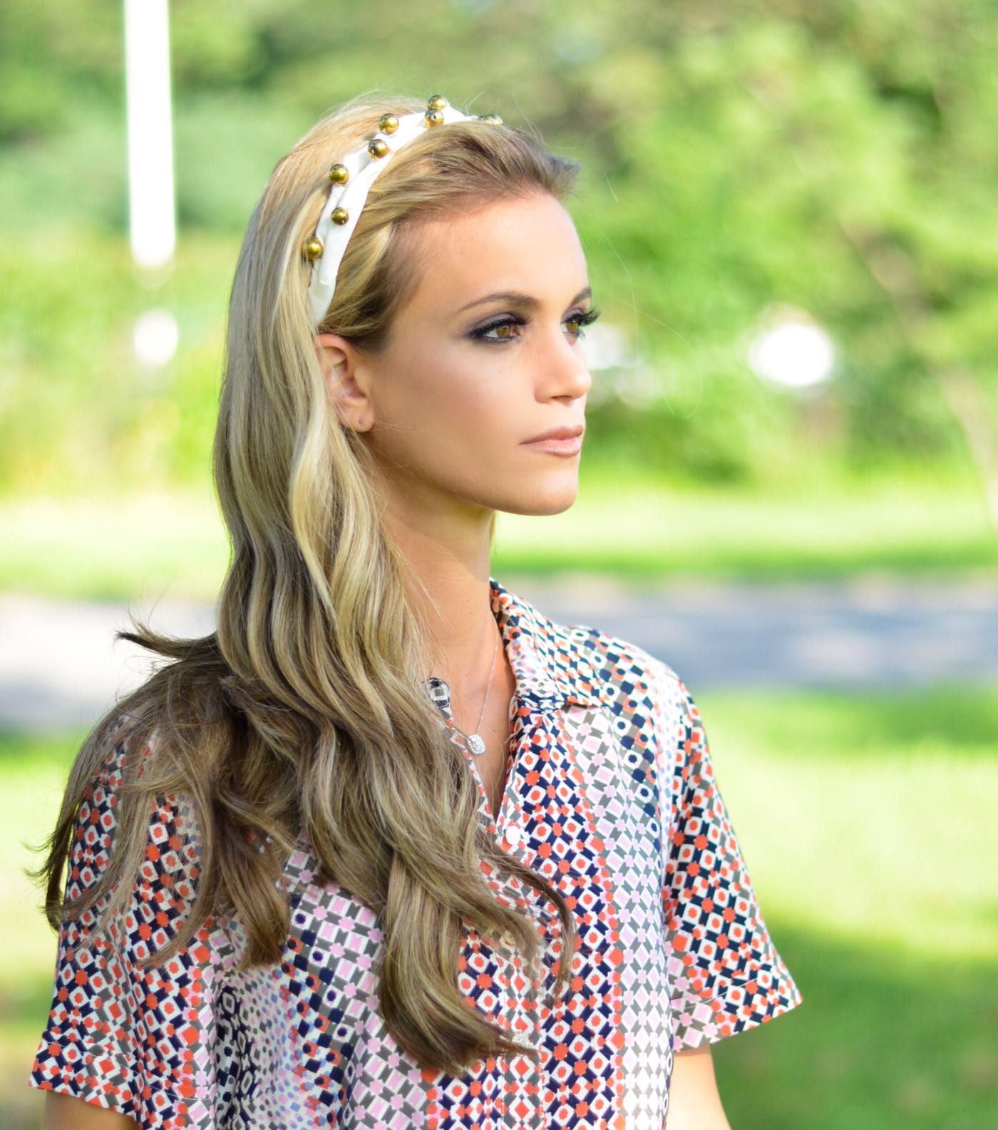 Grosgrain Jeweled Headpiece