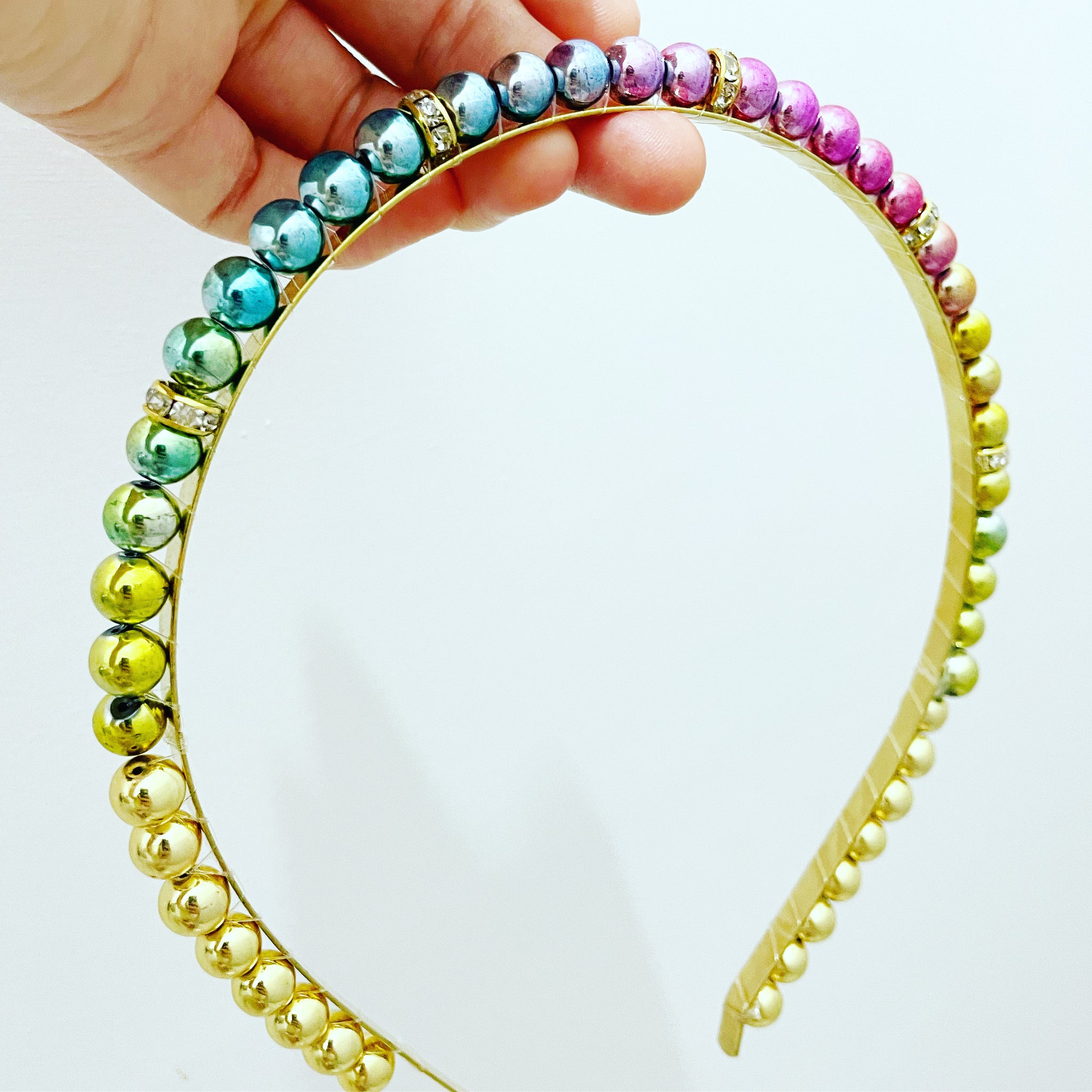 Rainbow Studded Crystal Crown