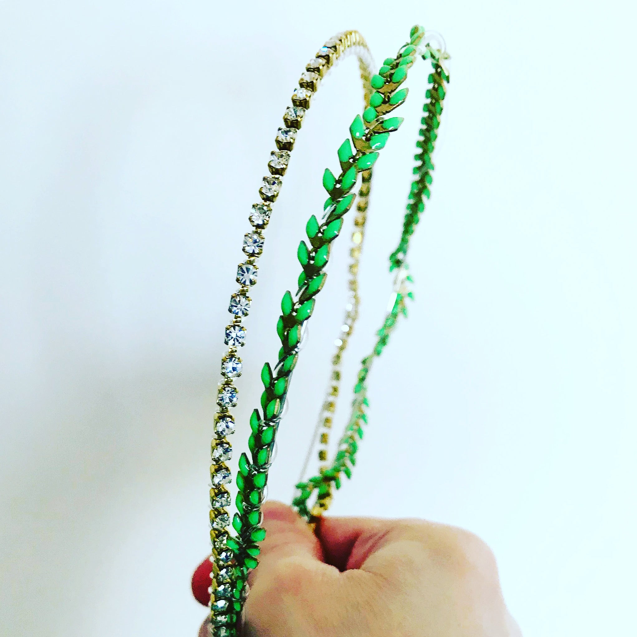 Enamel Leaves Crystal Headpiece