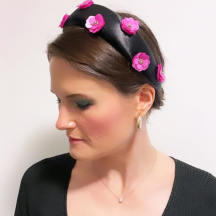 HETTIE x MOXIE Sequin Flower Padded Headband