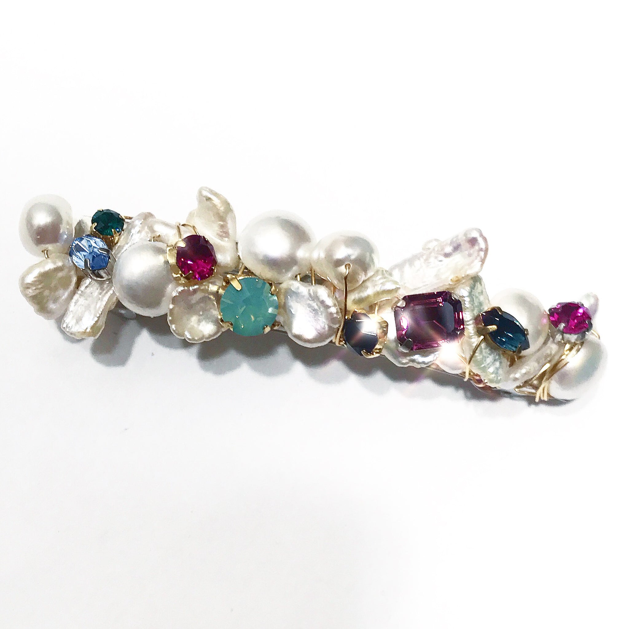 Pearl Crystal Barrette