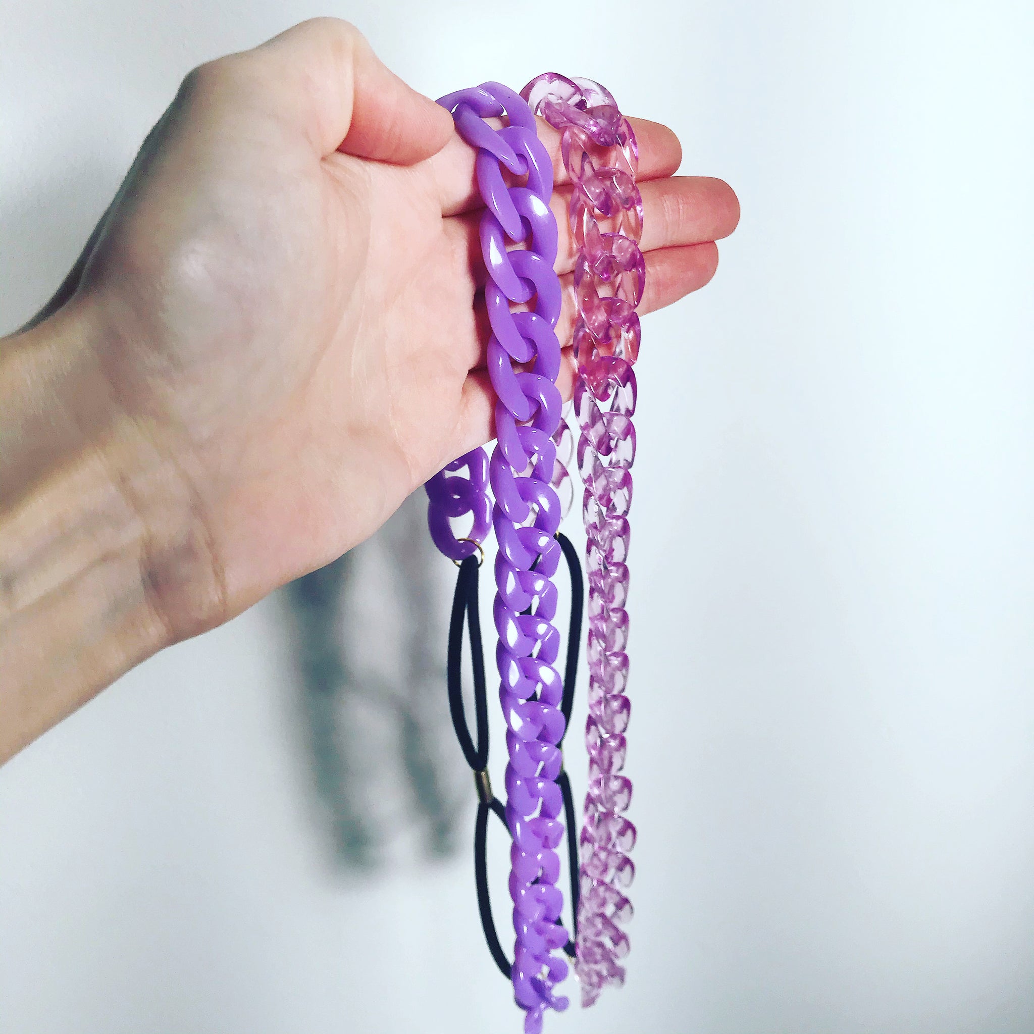 Lucite Chain Elastic Headband
