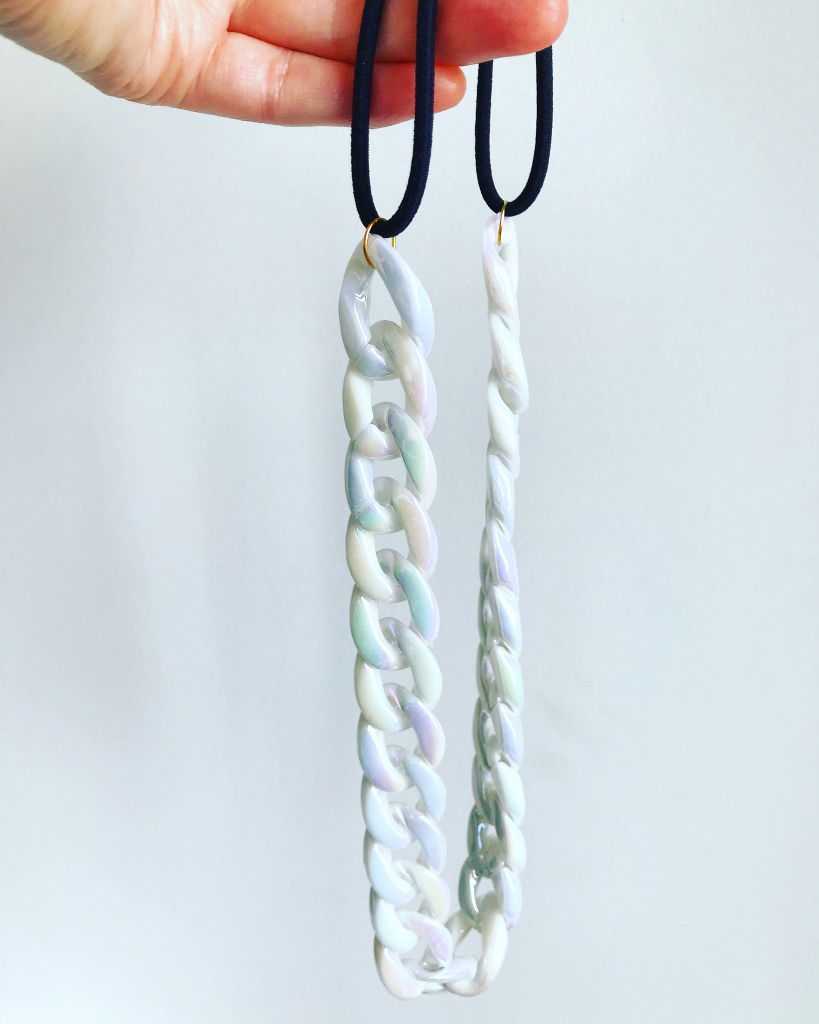 Lucite Chain Elastic Headband