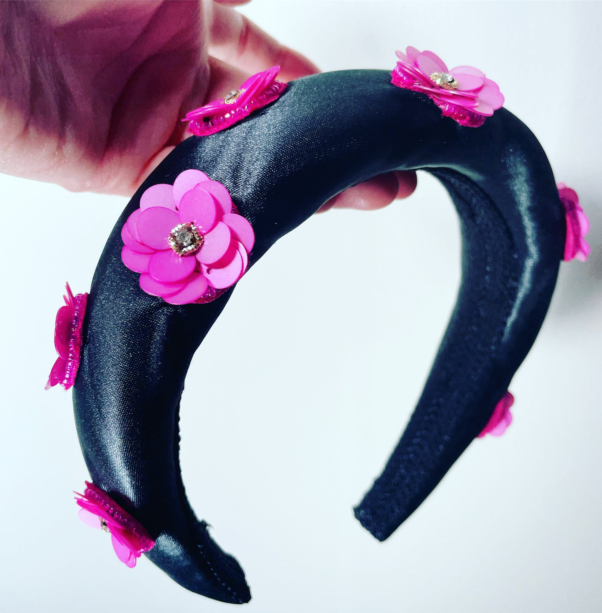 HETTIE x MOXIE Sequin Flower Padded Headband