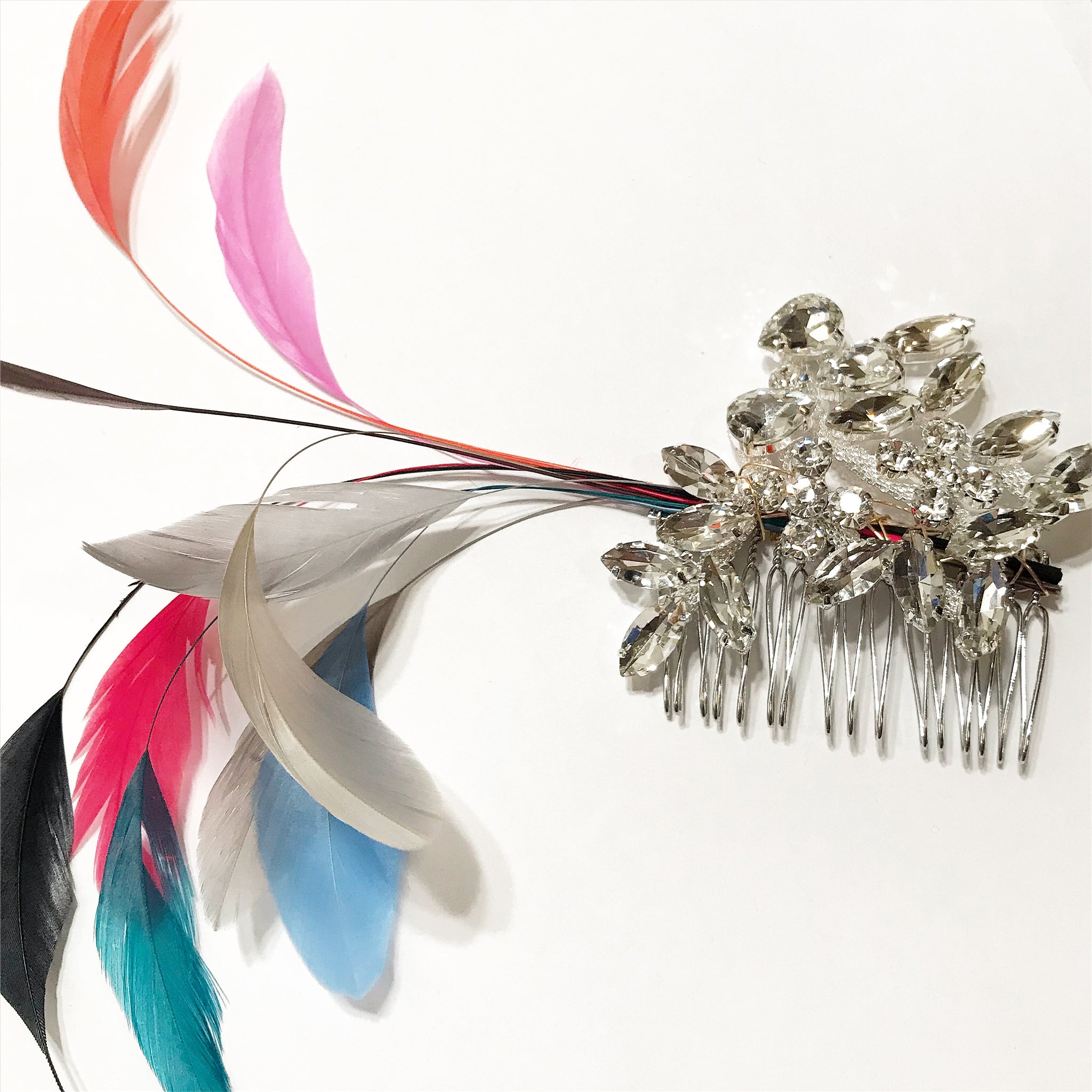 Crystal Feather Comb