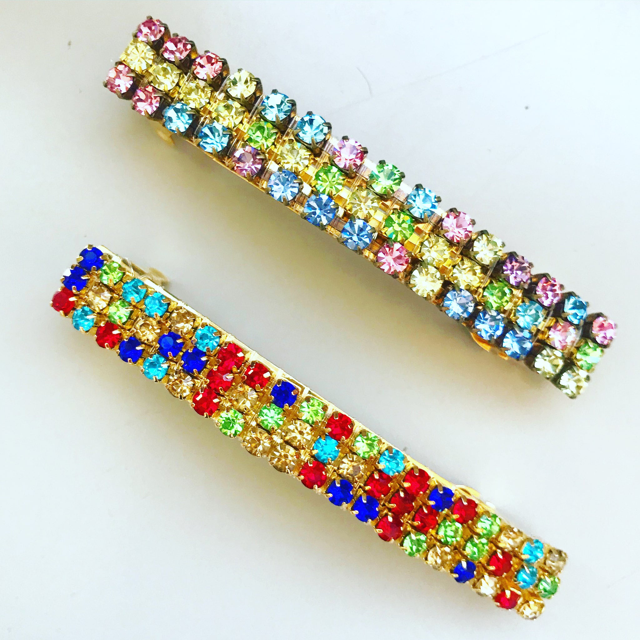Rainbow Crystals Barrette