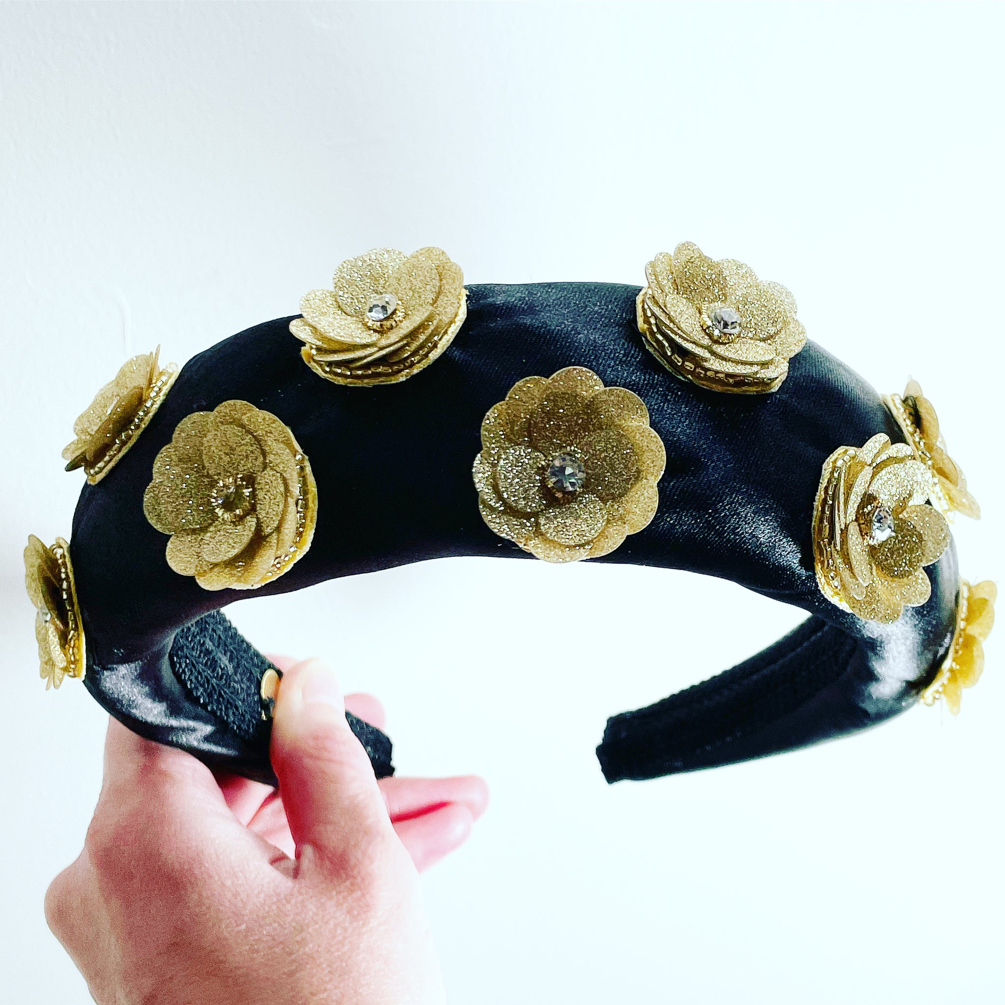 HETTIE x MOXIE Sequin Flower Padded Headband