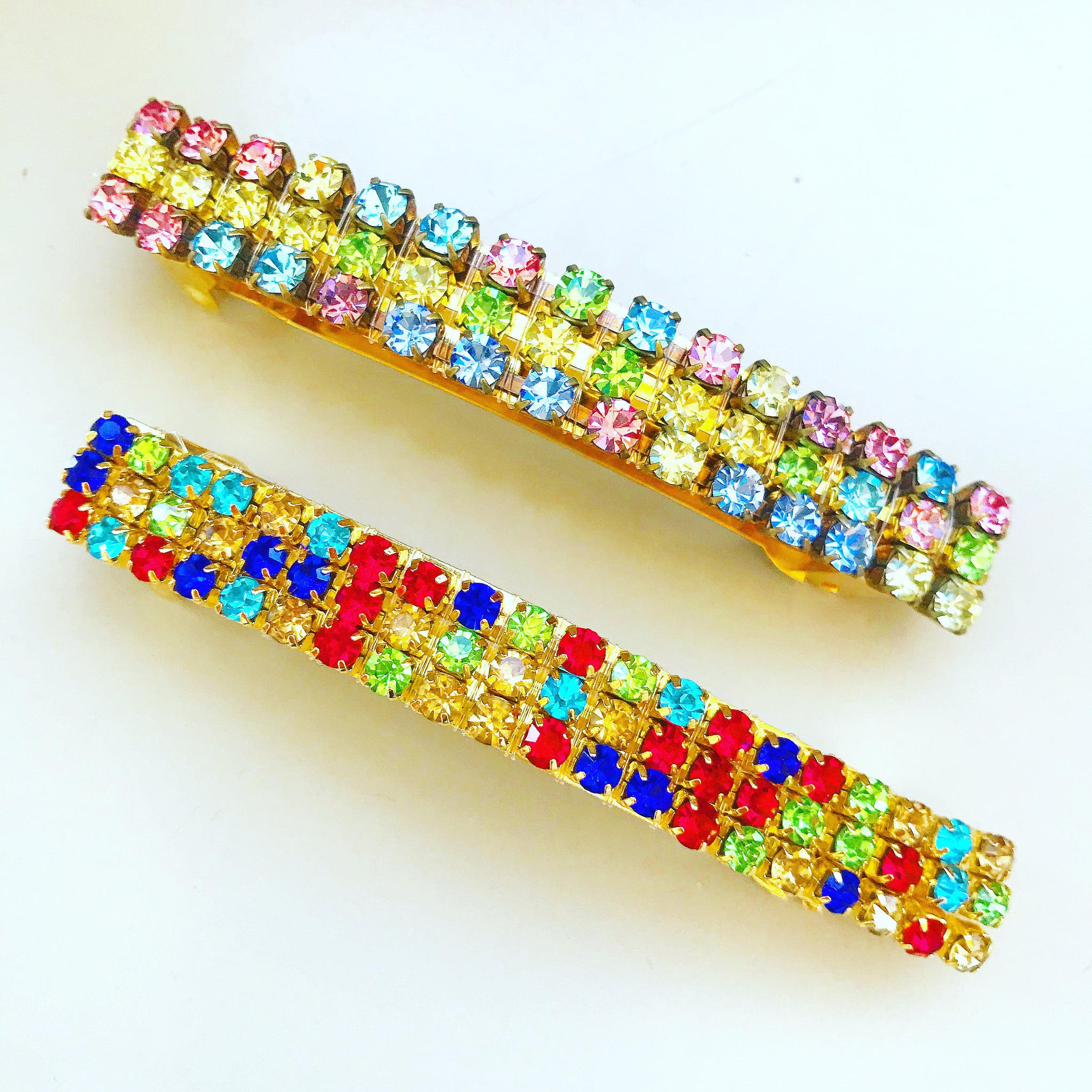 Rainbow Crystals Barrette
