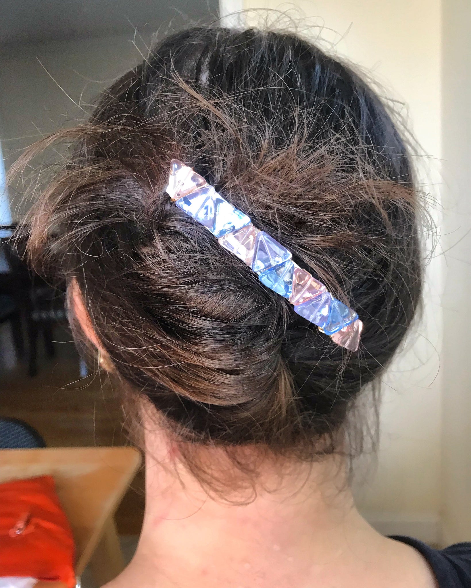 Pastel Glass Triangle Barrette