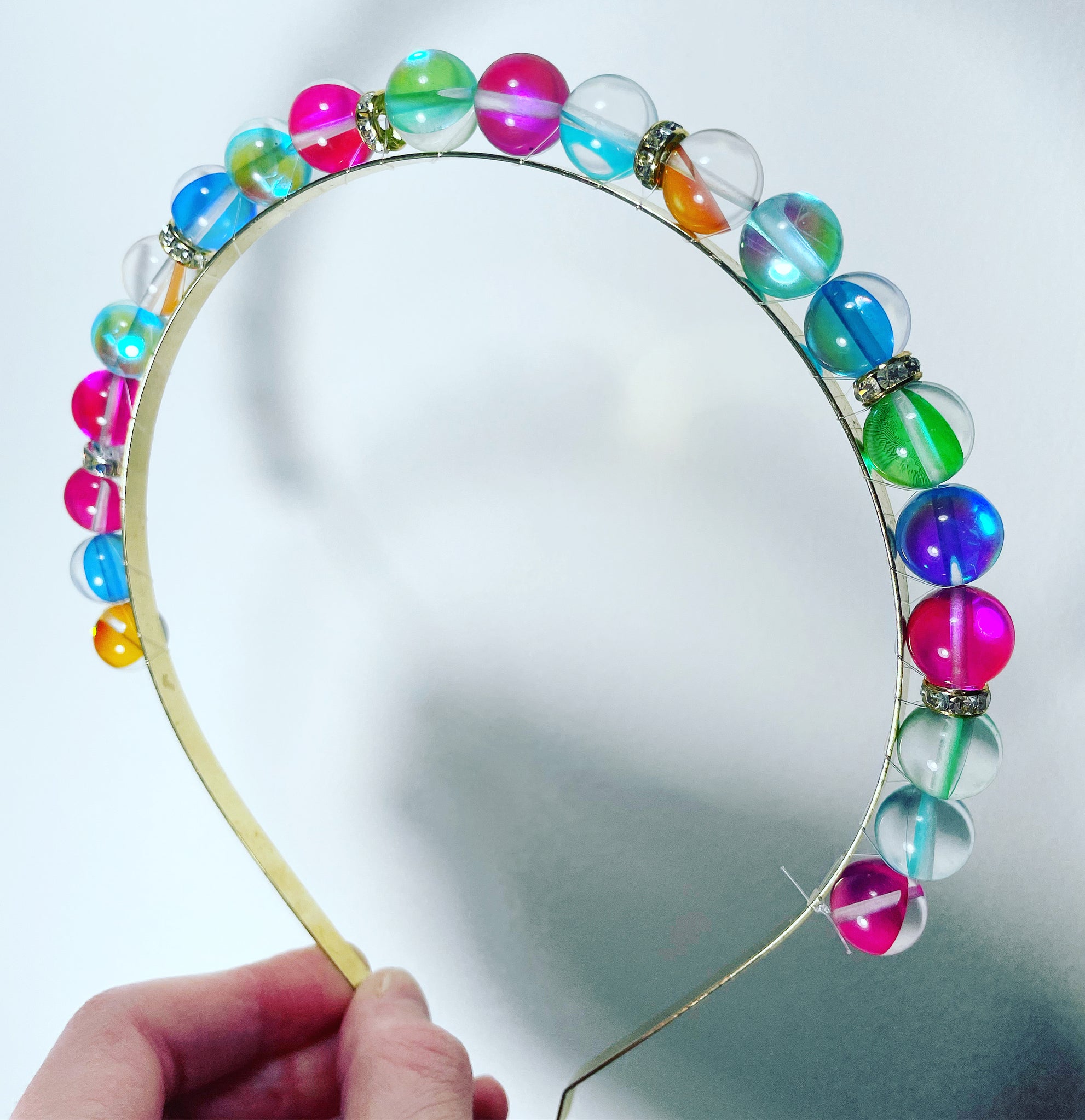 Multi-Color Crystal Gemstone Crown