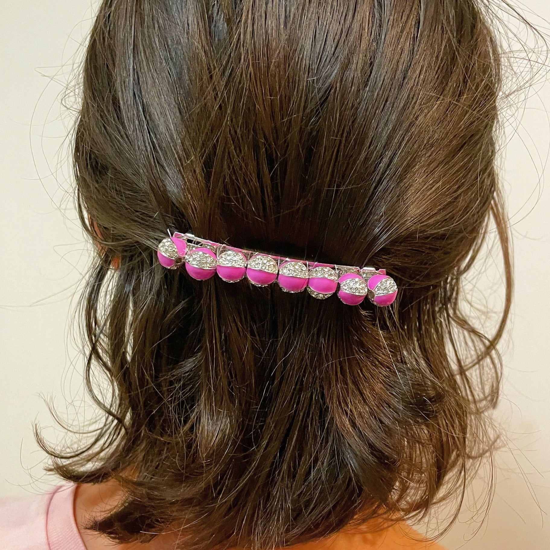 Crystal Enamel Studded Barrette