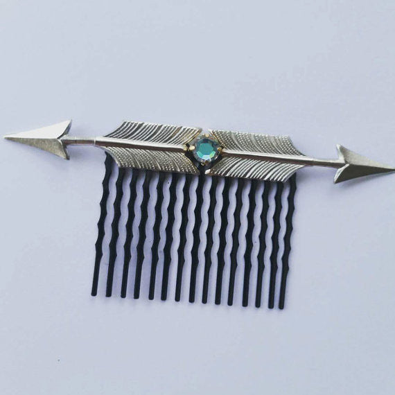 Arrow Crystal Hair Comb