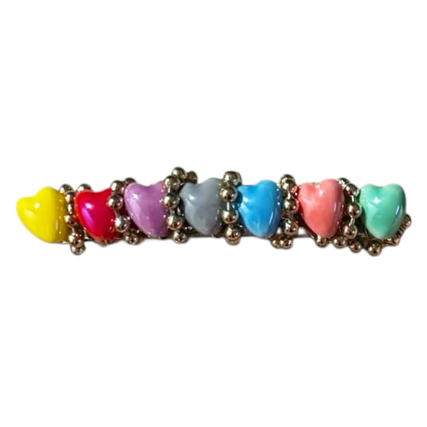Porcelain Ball Chain Barrette