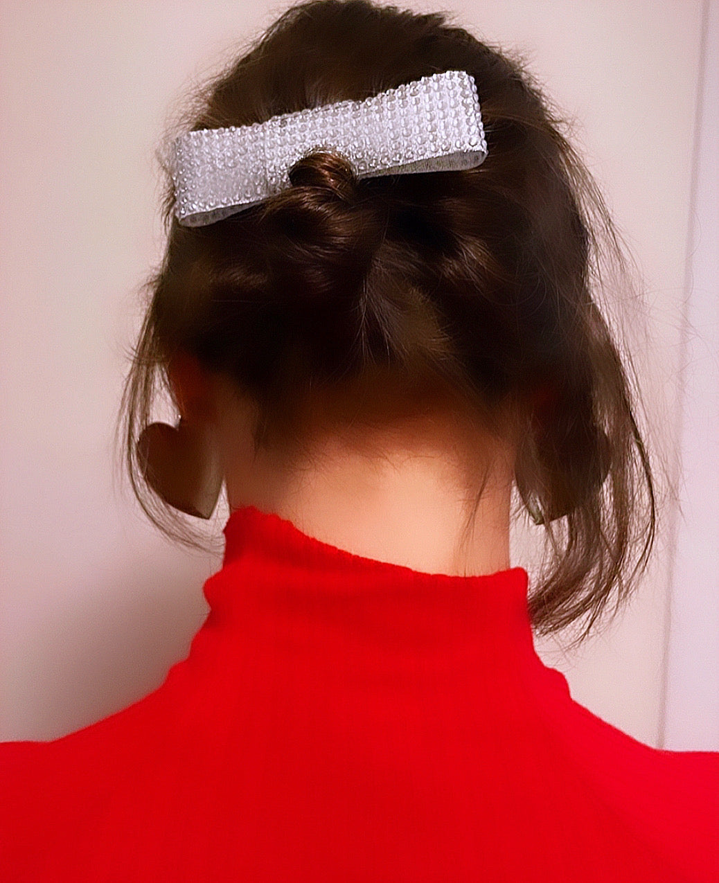 Crystal Studded Bow Barrette