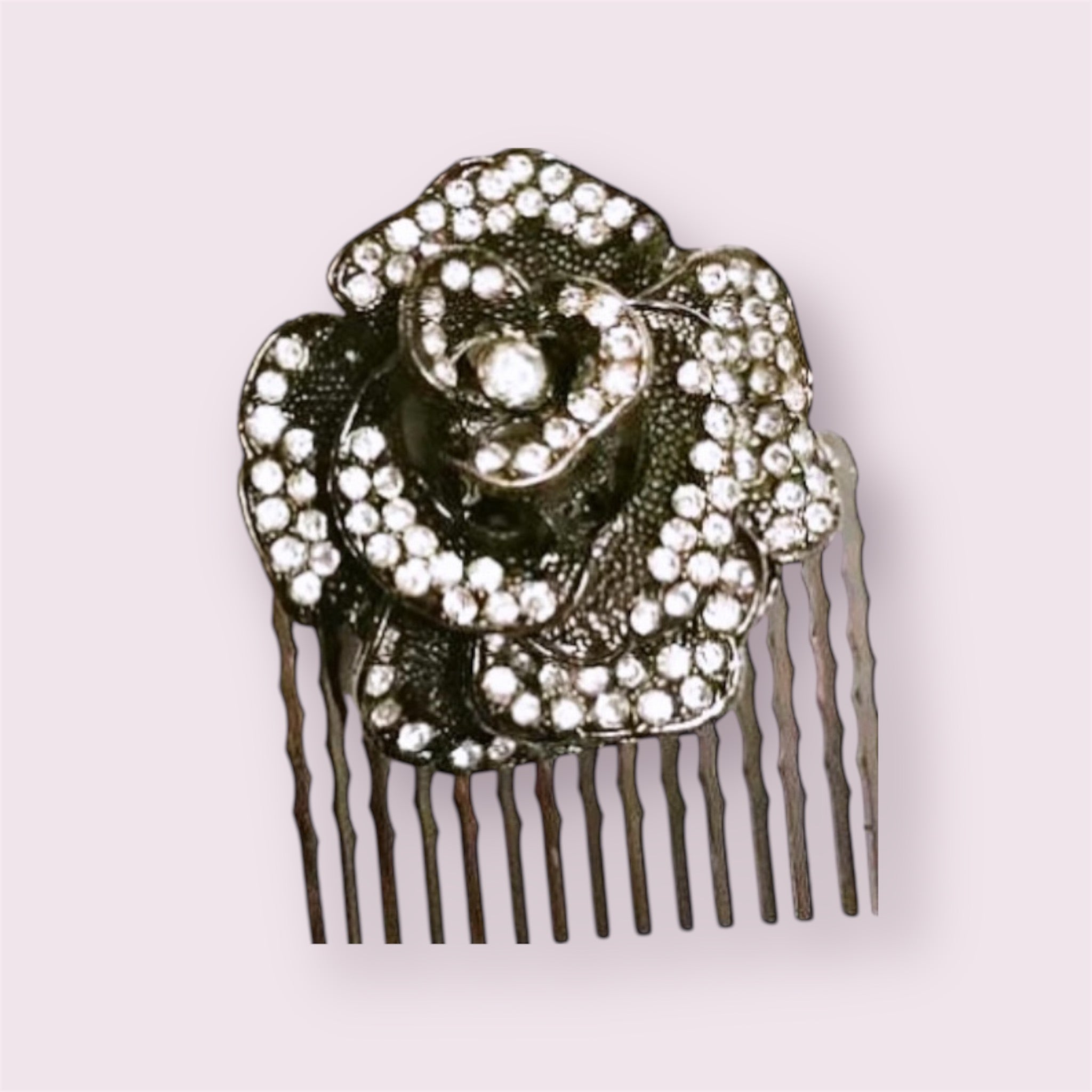 Crystal Flower Comb