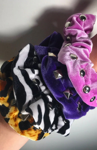 Studded Velvet Scrunchie