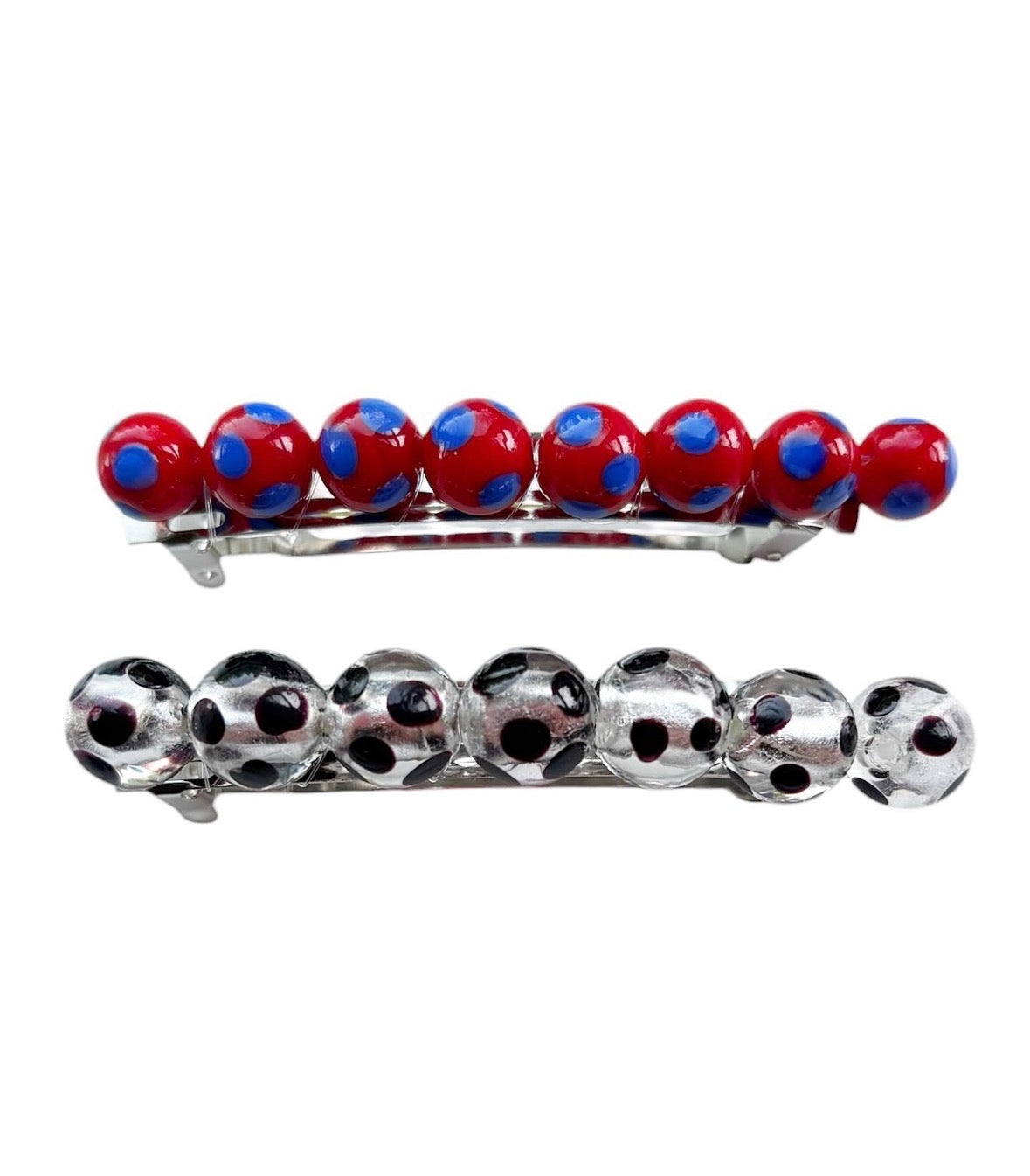 Polka Dot Glass Barrette