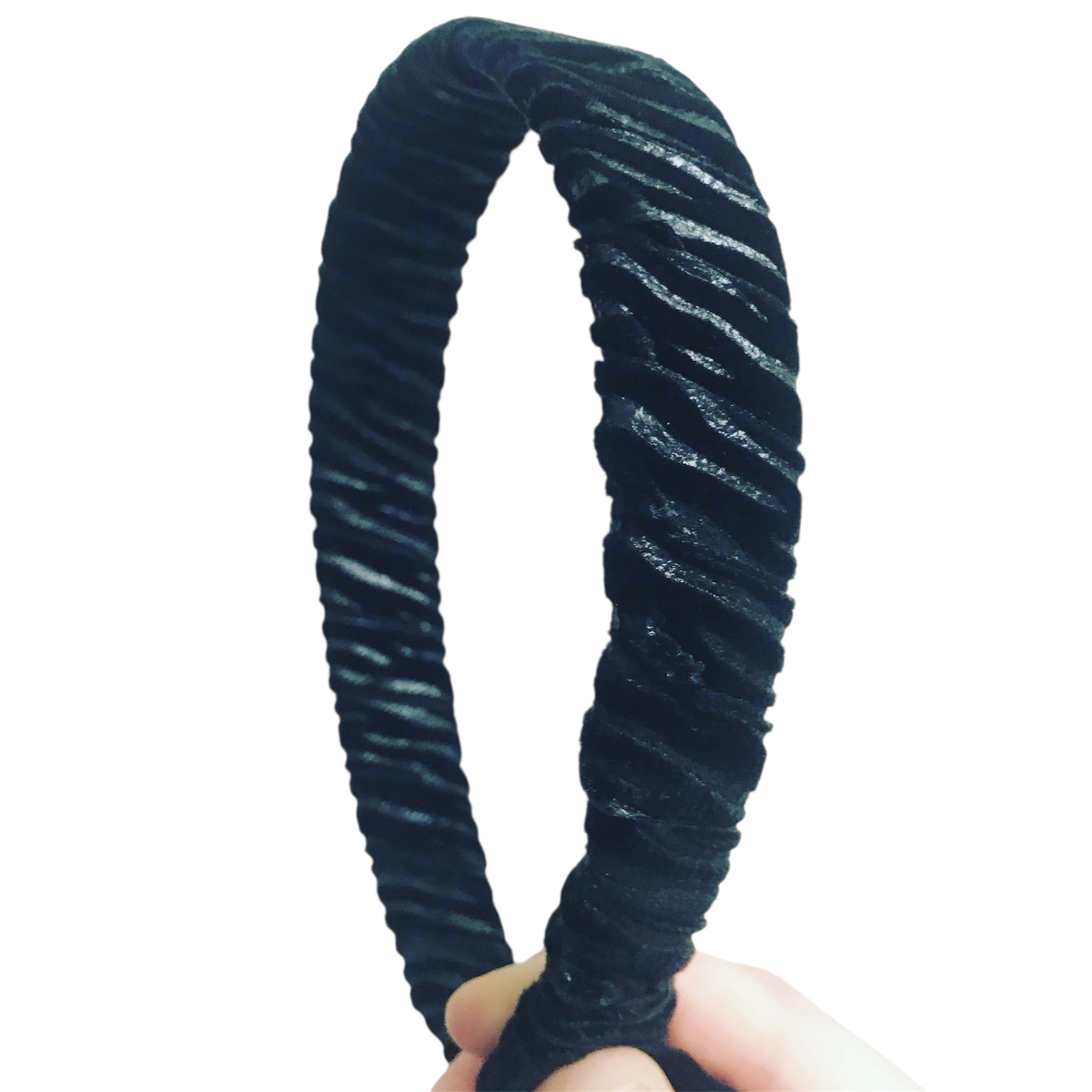 Zebra Print Velvet Headband