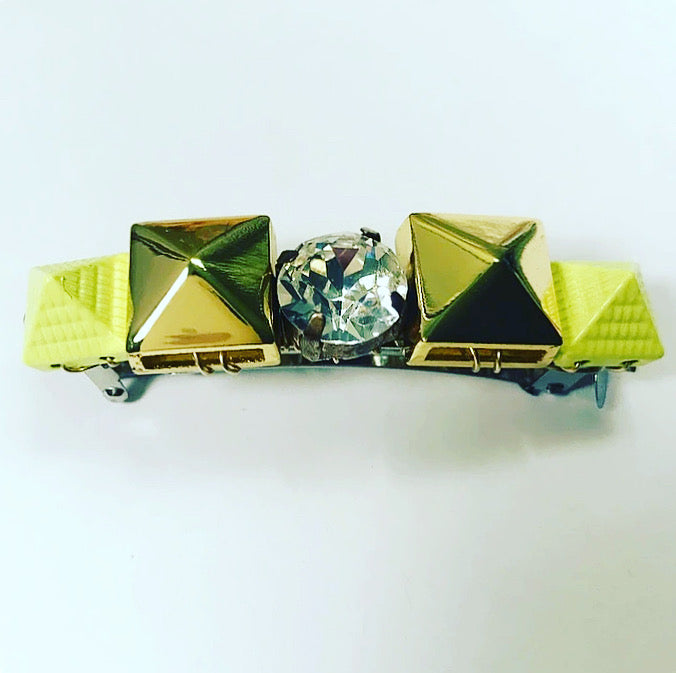 Pyramid Crystal Barrette