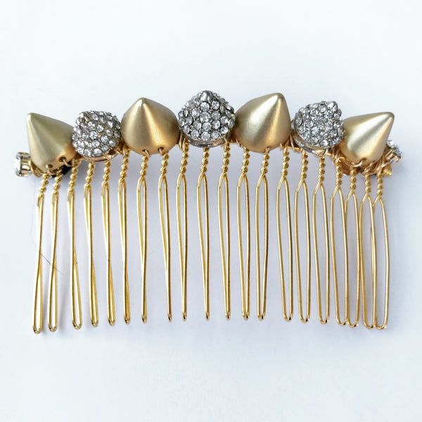 Gold Crystal Spikes Comb