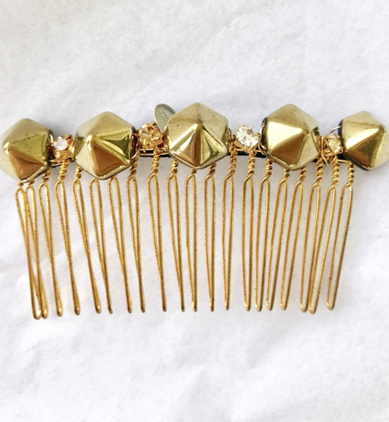 Hexagon Crystal Hair Comb