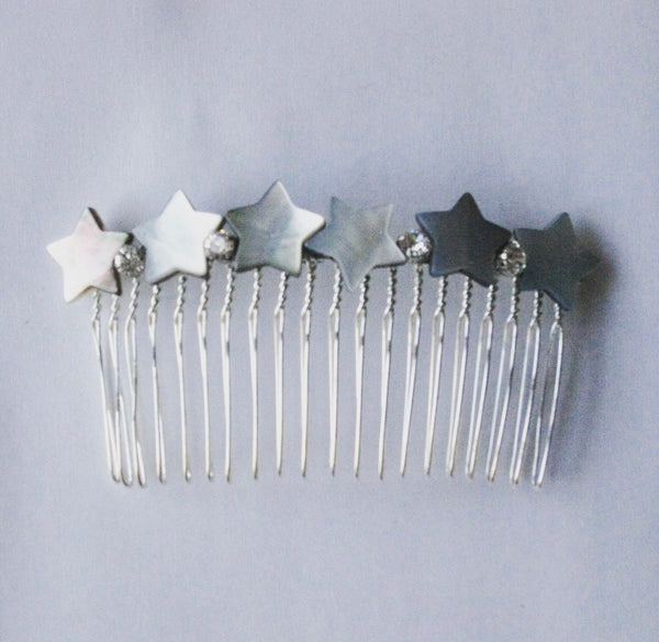 Mother-of-Pearl Star Crystal Comb