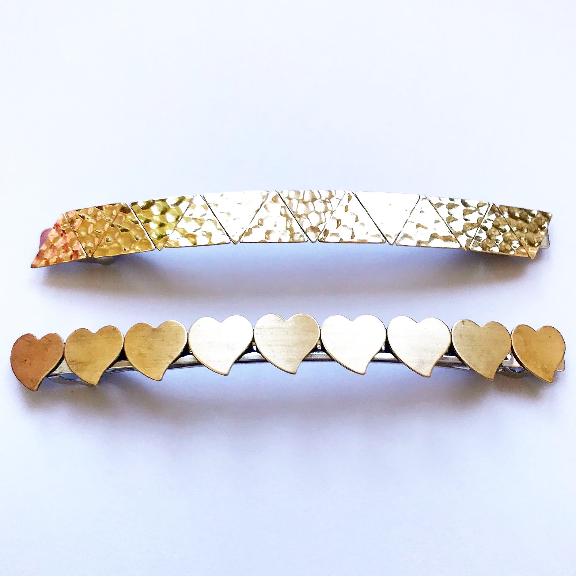 Gold Geometric French Barrette