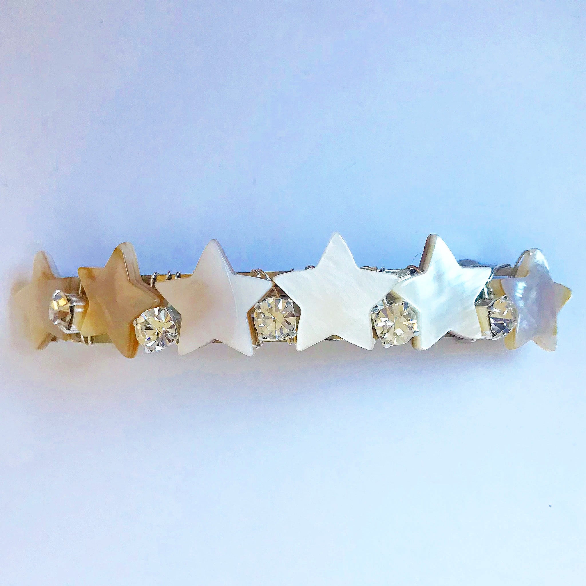Mother-of-Pearl Star Crystal Barrette