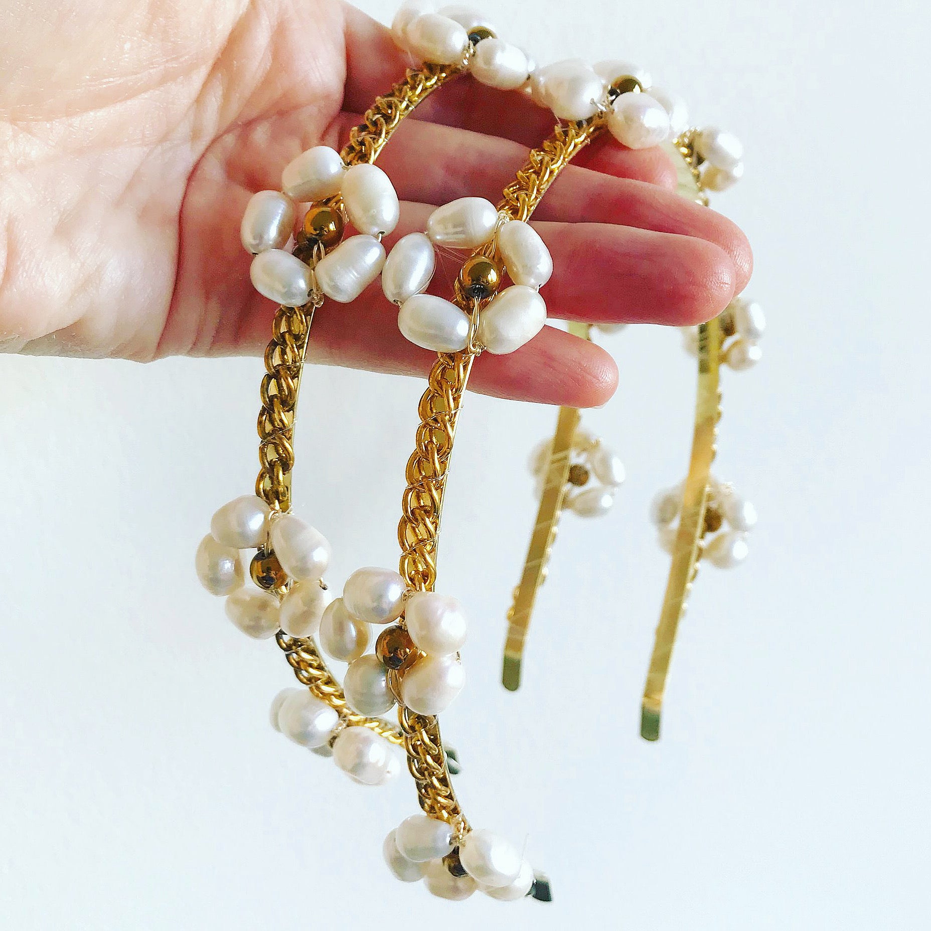 Pearl Flower Chain Headpiece