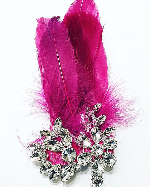 Crystal Feather Barrette