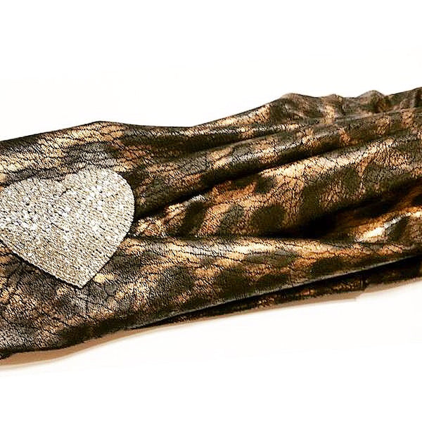 Crystal Heart Leopard Headwrap