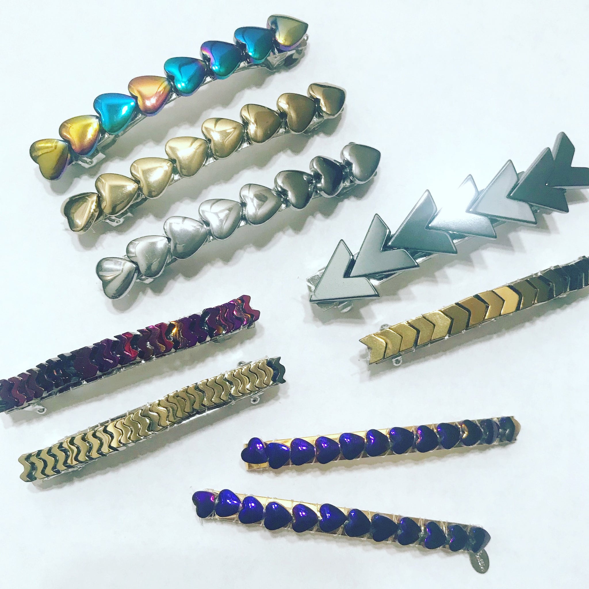 Metal Heart Hair Pin Set