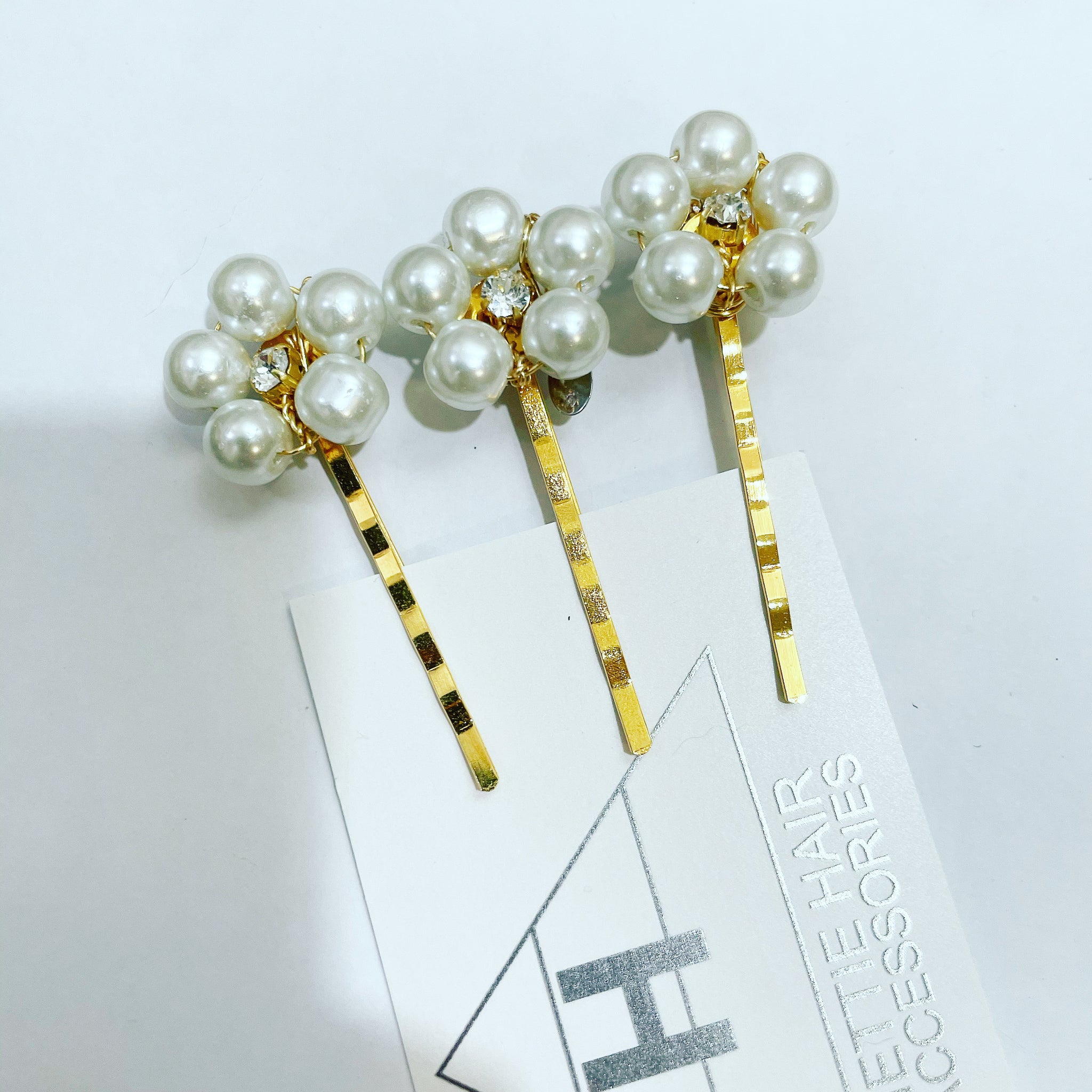 Crystal Pearl Flower Hair Pin Set
