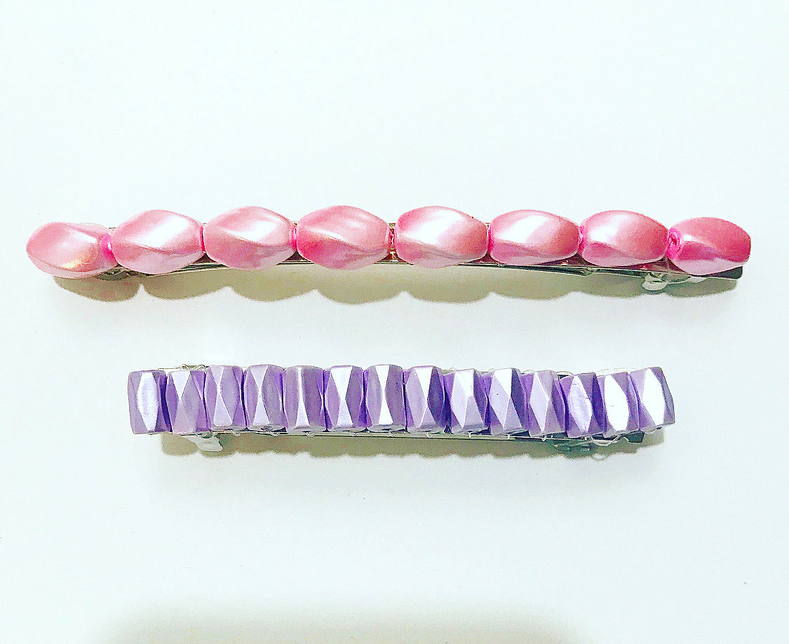 Pastel Geometric Barrette Set