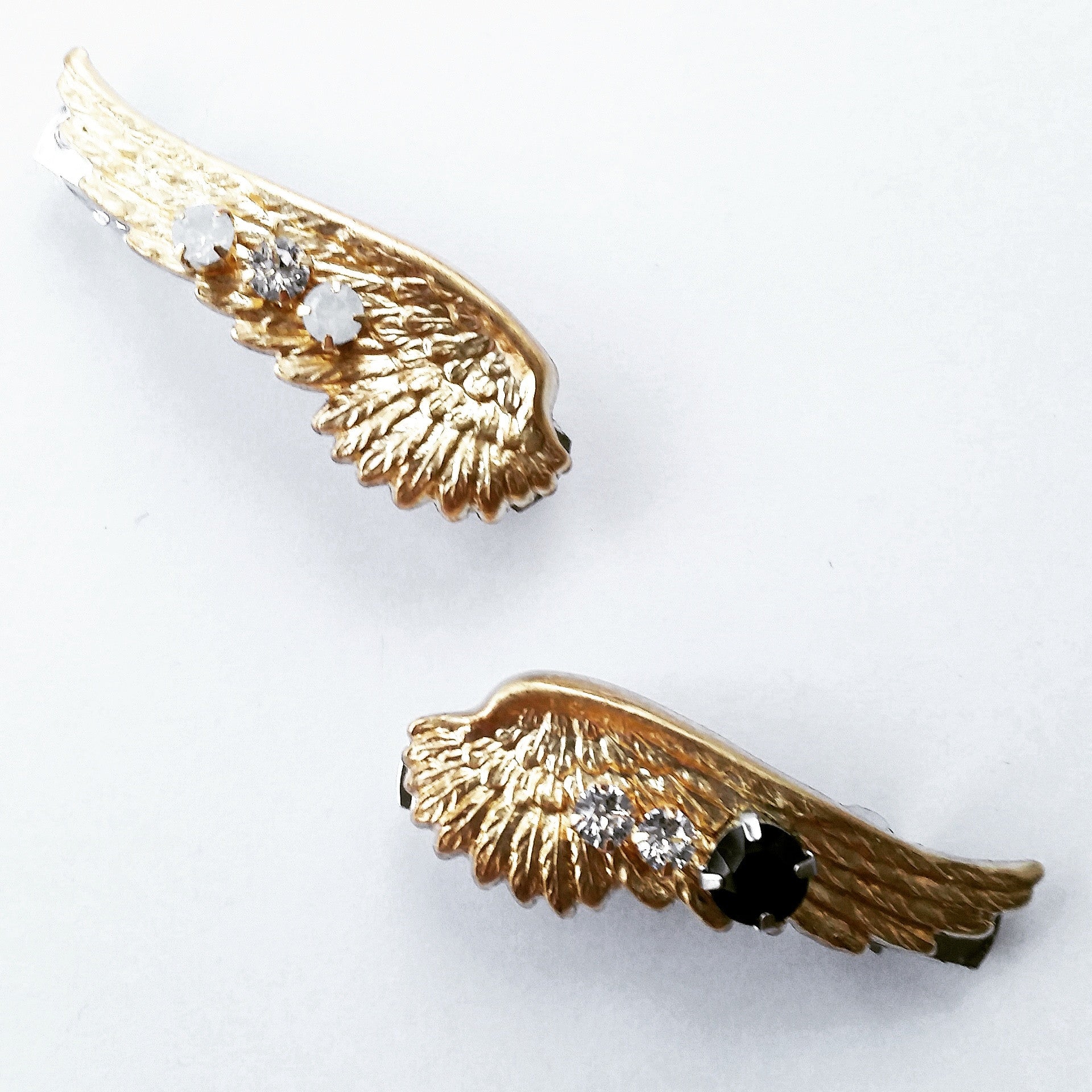 Gold Crystal Wings Barrette
